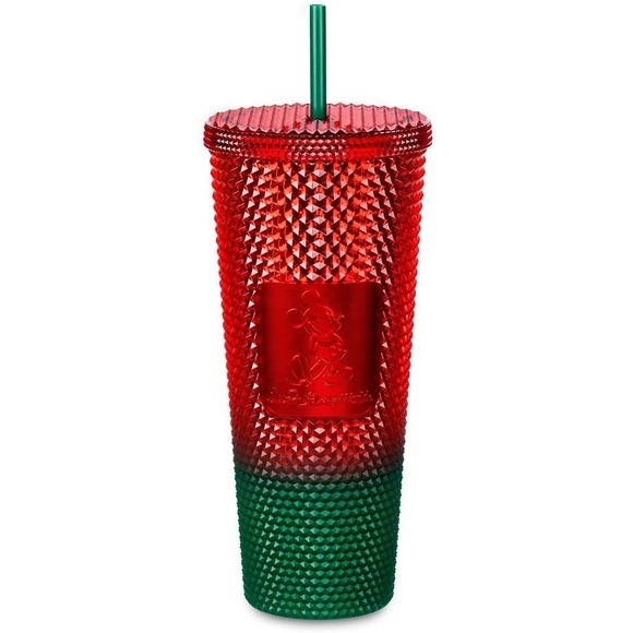 Starbucks Other - Walt Disney World Starbucks Christmas Mickey Studded 24oz Tumbler Holiday